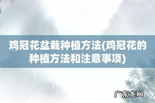 鸡冠花的种植方法和注意事项 鸡冠花盆栽种植方法