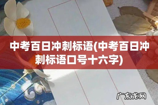 中考百日冲刺标语口号十六字 中考百日冲刺标语