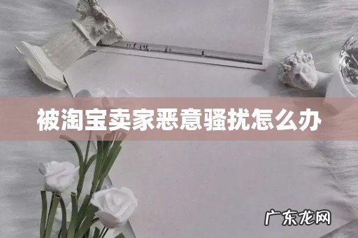 被淘宝卖家恶意骚扰怎么办