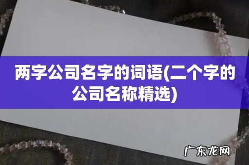 二个字的公司名称精选 两字公司名字的词语