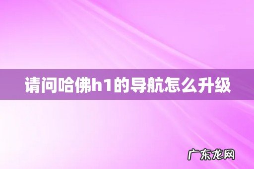 请问哈佛h1的导航怎么升级
