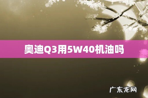 奥迪Q3用5W40机油吗