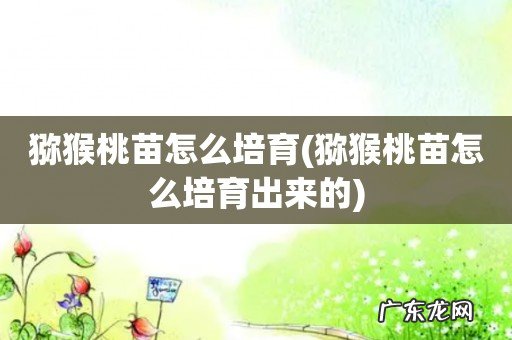 猕猴桃苗怎么培育出来的 猕猴桃苗怎么培育