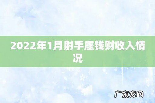 2022年1月射手座钱财收入情况