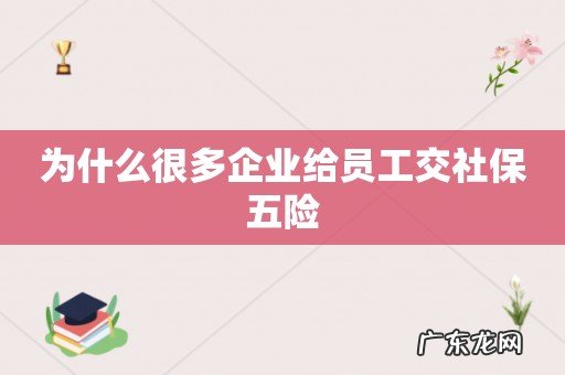 为什么很多企业给员工交社保五险
