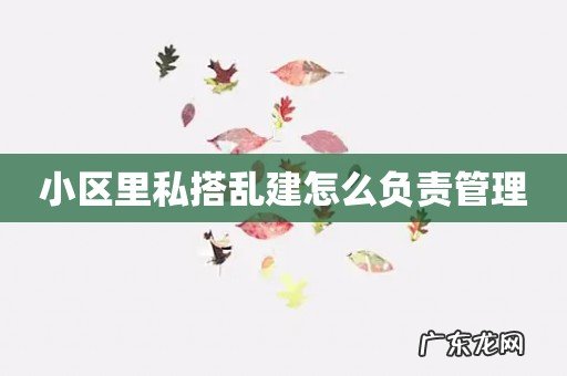 小区里私搭乱建怎么负责管理