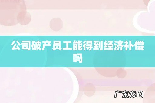 公司破产员工能得到经济补偿吗