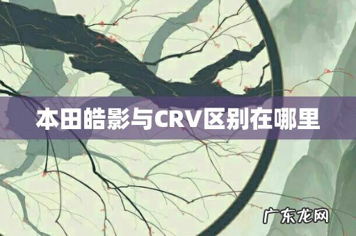 本田皓影与CRV区别在哪里