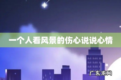 一个人看风景的伤心说说心情