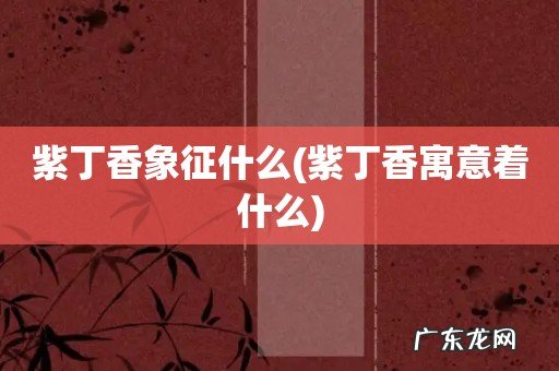 紫丁香寓意着什么 紫丁香象征什么