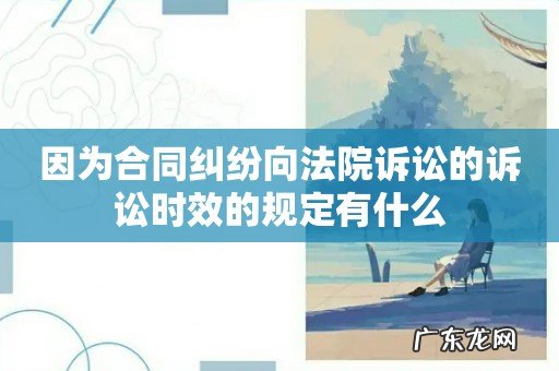 因为合同纠纷向法院诉讼的诉讼时效的规定有什么