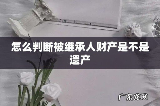 怎么判断被继承人财产是不是遗产