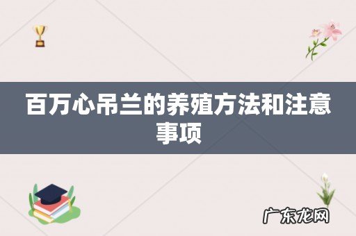 百万心吊兰的养殖方法和注意事项