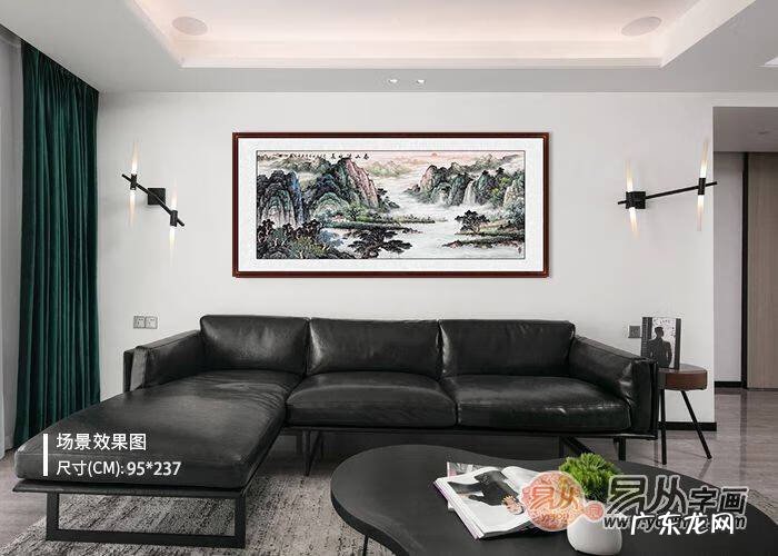 国画山水画竖幅图片大全 横幅风水山水画精品图片