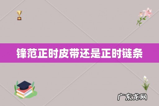 锋范正时皮带还是正时链条