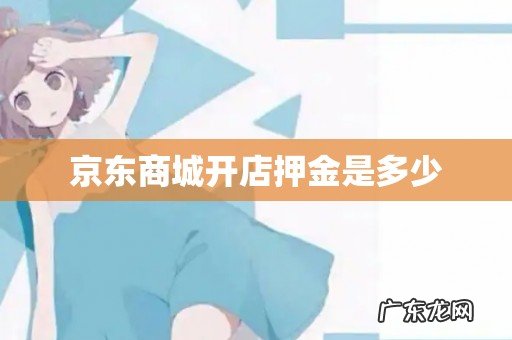京东商城开店押金是多少