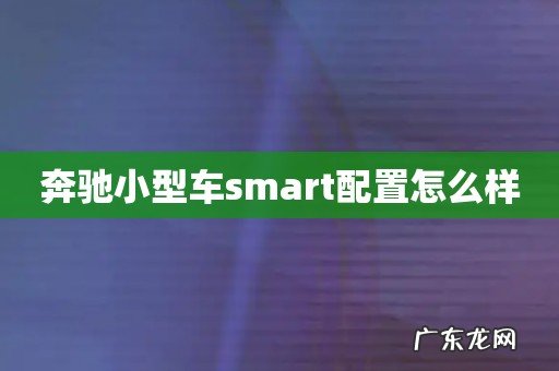 奔驰小型车smart配置怎么样