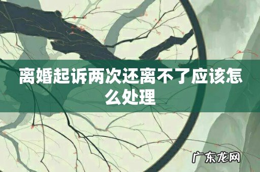 离婚起诉两次还离不了应该怎么处理