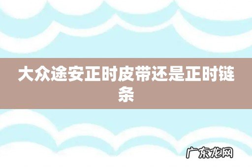 大众途安正时皮带还是正时链条