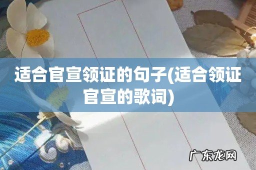 适合领证官宣的歌词 适合官宣领证的句子