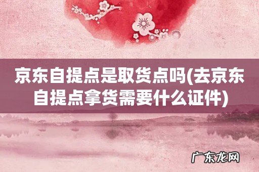去京东自提点拿货需要什么证件 京东自提点是取货点吗