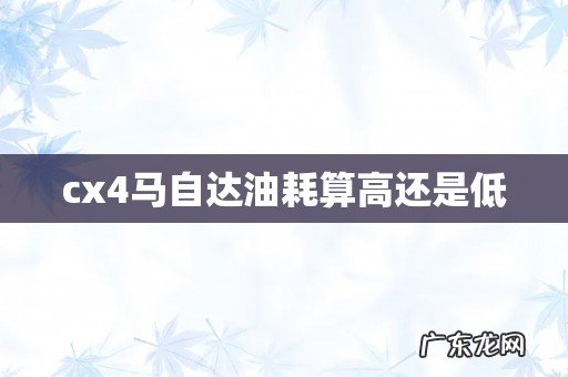 cx4马自达油耗算高还是低