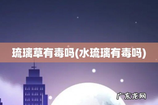 水琉璃有毒吗 琉璃草有毒吗