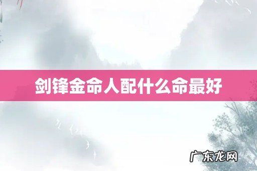 剑锋金命人配什么命最好