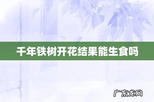 千年铁树开花结果能生食吗