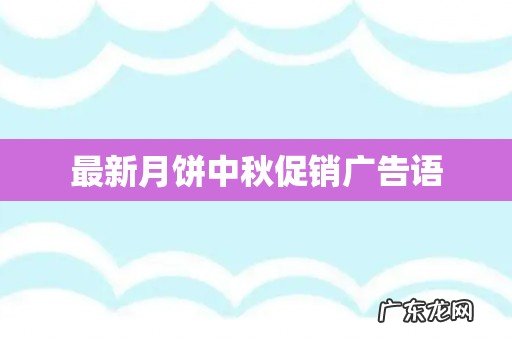 最新月饼中秋促销广告语