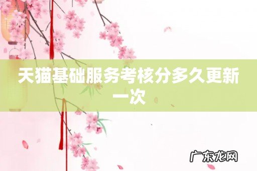 天猫基础服务考核分多久更新一次