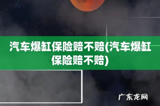 汽车爆缸保险赔不赔 汽车爆缸保险赔不赔