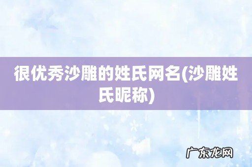 沙雕姓氏昵称 很优秀沙雕的姓氏网名