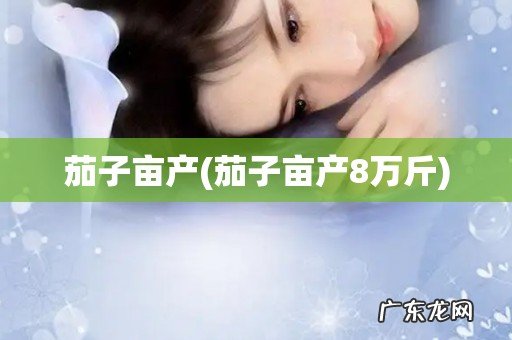 茄子亩产8万斤 茄子亩产