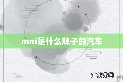 mni是什么牌子的汽车