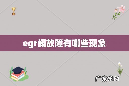 egr阀故障有哪些现象