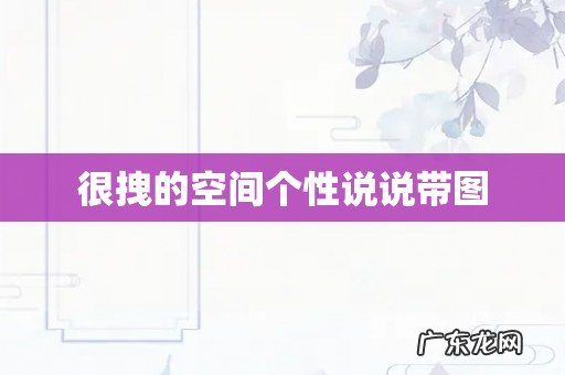 很拽的空间个性说说带图