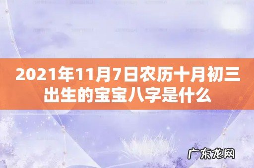 2021年11月7日农历十月初三出生的宝宝八字是什么
