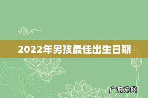 2022年男孩最佳出生日期