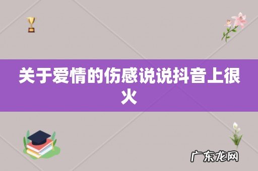 关于爱情的伤感说说抖音上很火
