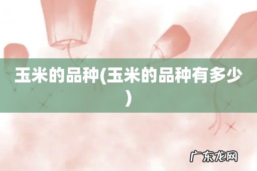 玉米的品种有多少 玉米的品种