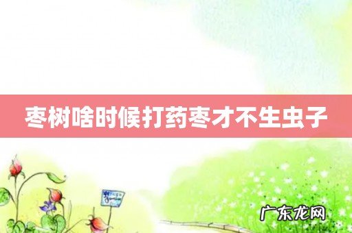 枣树啥时候打药枣才不生虫子