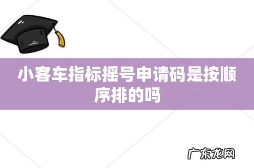 小客车指标摇号申请码是按顺序排的吗