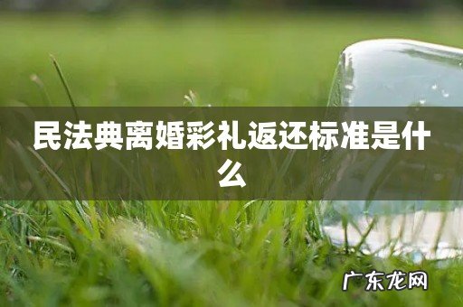 民法典离婚彩礼返还标准是什么
