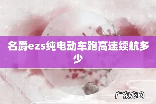 名爵ezs纯电动车跑高速续航多少