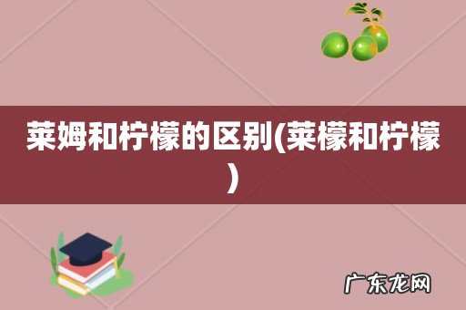 莱檬和柠檬 莱姆和柠檬的区别