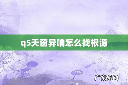 q5天窗异响怎么找根源