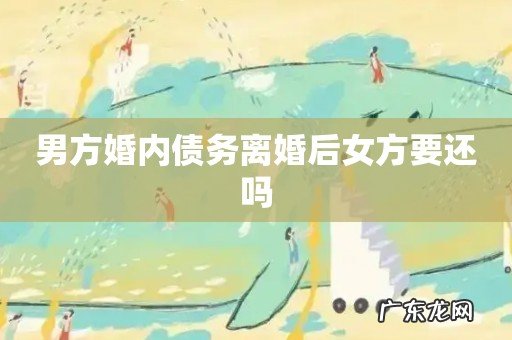 男方婚内债务离婚后女方要还吗