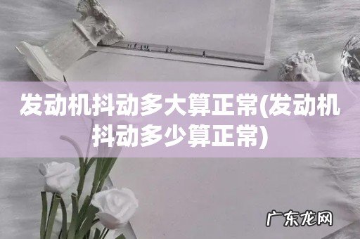 发动机抖动多少算正常 发动机抖动多大算正常