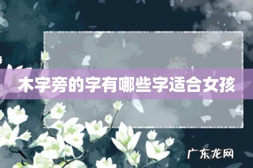 木字旁的字有哪些字适合女孩